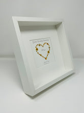 Load image into Gallery viewer, 50th Golden 50 Years Wedding Anniversary Frame - Gem Heart