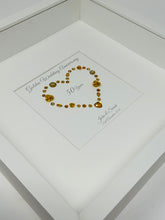 Load image into Gallery viewer, 50th Golden 50 Years Wedding Anniversary Frame - Gem Heart