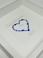 Load image into Gallery viewer, 45th Sapphire 45 Years Wedding Anniversary Frame - Gem Heart