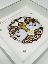 Load image into Gallery viewer, 70th Platinum 70 Years Wedding Anniversary Frame - Tree Of Life