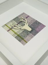 Load image into Gallery viewer, Stag Head Frame - Lilac Tartan (2)