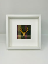 Load image into Gallery viewer, Stag Head Frame Green & Pink Tartan (4)