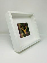 Load image into Gallery viewer, Stag Head Frame Green & Pink Tartan (4)