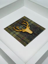 Load image into Gallery viewer, Stag Head Brown & Yellow Tartan Frame (7)