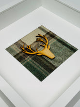 Load image into Gallery viewer, Stag Head Green & Brown Tartan Frame (5)