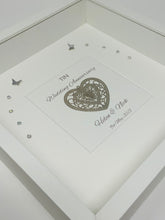 Load image into Gallery viewer, 10th Tin 10 Years Wedding Anniversary Picture Frame - Traditional