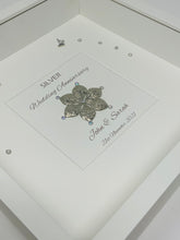 Load image into Gallery viewer, 25th Silver 25 Years Wedding Anniversary Frame - Traditional