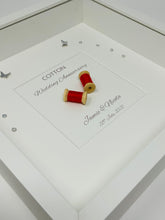 Load image into Gallery viewer, 2nd Cotton 2 Years Wedding Anniversary Frame - Traditional