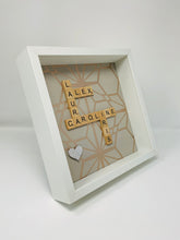 Load image into Gallery viewer, Scrabble Tile Frame - Rose Gold Geometric
