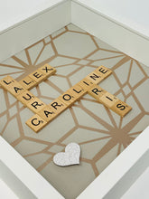 Load image into Gallery viewer, Scrabble Tile Frame - Rose Gold Geometric