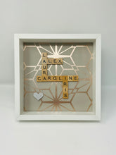 Load image into Gallery viewer, Scrabble Tile Frame - Rose Gold Geometric