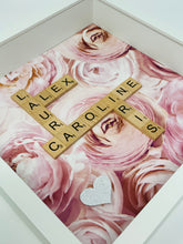 Load image into Gallery viewer, Scrabble Tile Frame - Pink Rose