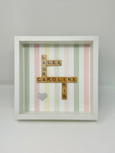 Load image into Gallery viewer, Scrabble Tile Frame - Candy Stripe