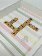 Load image into Gallery viewer, Scrabble Tile Frame - Candy Stripe