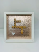 Load image into Gallery viewer, Scrabble Tile Frame - Rose Gold Glitter