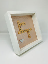 Load image into Gallery viewer, Scrabble Tile Frame - Rose Gold Glitter