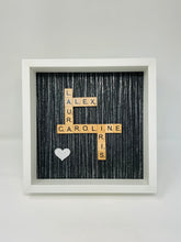 Load image into Gallery viewer, Scrabble Tile Frame - Black Shimmer