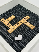 Load image into Gallery viewer, Scrabble Tile Frame - Black Shimmer