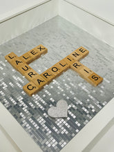 Load image into Gallery viewer, Scrabble Tile Frame - Disco Ball Silver