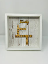 Load image into Gallery viewer, Family Scrabble Tile Frame - Wood Effect