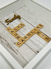 Load image into Gallery viewer, Family Scrabble Tile Frame - Wood Effect