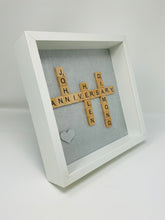 Load image into Gallery viewer, 60th Diamond 60 Years Wedding Anniversary Scrabble Tile Frame