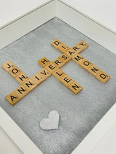 Load image into Gallery viewer, 60th Diamond 60 Years Wedding Anniversary Scrabble Tile Frame