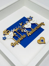 Load image into Gallery viewer, 45th Sapphire 45 Years Wedding Anniversary Frame - Branch