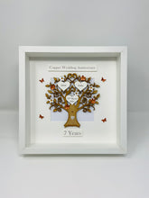 Load image into Gallery viewer, 7th Copper & White 7 Years Wedding Anniversary Frame - Classic