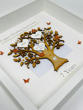 Load image into Gallery viewer, 7th Copper & White 7 Years Wedding Anniversary Frame - Classic