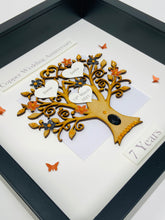 Load image into Gallery viewer, 7th Copper & Black 7 Years Wedding Anniversary Frame - Classic