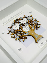 Load image into Gallery viewer, 5th Wood 5 Years Wedding Anniversary Frame - Classic