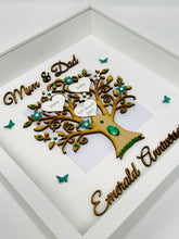 Load image into Gallery viewer, 55th Emerald 55 Years Wedding Anniversary Frame - Mum & Dad
