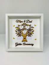 Load image into Gallery viewer, 50th Golden 50 Years Wedding Anniversary Frame - Mum & Dad