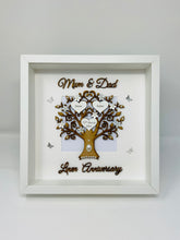 Load image into Gallery viewer, 4th Linen 4 Years Wedding Anniversary Frame - Mum & Dad