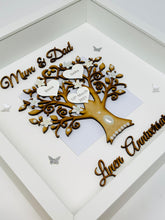 Load image into Gallery viewer, 4th Linen 4 Years Wedding Anniversary Frame - Mum & Dad