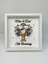 Load image into Gallery viewer, 12th Silk 12 Years Wedding Anniversary Frame - Mum & Dad