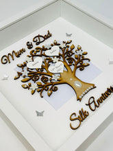 Load image into Gallery viewer, 12th Silk 12 Years Wedding Anniversary Frame - Mum & Dad