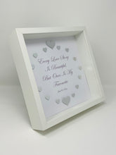 Load image into Gallery viewer, 'Every Love Story Is Beautiful' Silver Love Hearts Quote Frame