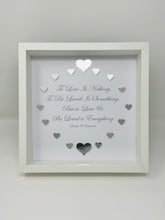 Load image into Gallery viewer, 'To Love & Be Loved' Silver Love Hearts Quote Frame