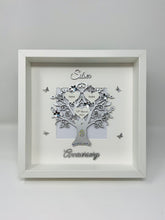 Load image into Gallery viewer, 25th Silver 25 Years Wedding Anniversary Frame - Wooden Metallic