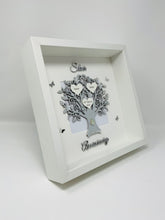 Load image into Gallery viewer, 25th Silver 25 Years Wedding Anniversary Frame - Wooden Metallic