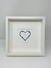 Load image into Gallery viewer, 65th Blue Sapphire 65 Years Wedding Anniversary Frame - Gem Heart