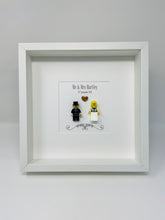Load image into Gallery viewer, Mr & Mrs Wedding Day Minifigure Frame - Blonde Bride