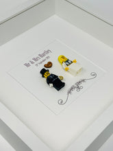Load image into Gallery viewer, Mr & Mrs Wedding Day Minifigure Frame - Blonde Bride