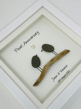 Load image into Gallery viewer, 30th Pearl 30 Years Wedding Anniversary Frame - Pebble Birds