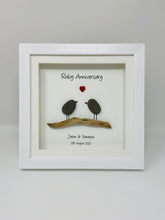Load image into Gallery viewer, 40th Ruby 40 Years Wedding Anniversary Frame - Pebble Birds