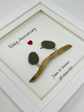 Load image into Gallery viewer, 40th Ruby 40 Years Wedding Anniversary Frame - Pebble Birds