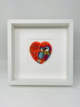 Load image into Gallery viewer, Ceramic Orange Love Heart Parrots Art Picture Frame