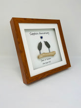Load image into Gallery viewer, 45th Sapphire 45 Years Wedding Anniversary Frame - Pebble Birds